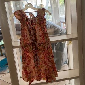 Free people multi colored tunic dress/